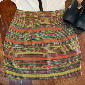 Francescas Southwestern Print Skirt S